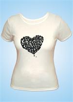 May Peace Prevail on Earth Heart Tee White