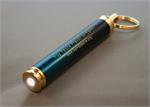 Lighted Brass Barrel Key Ring
